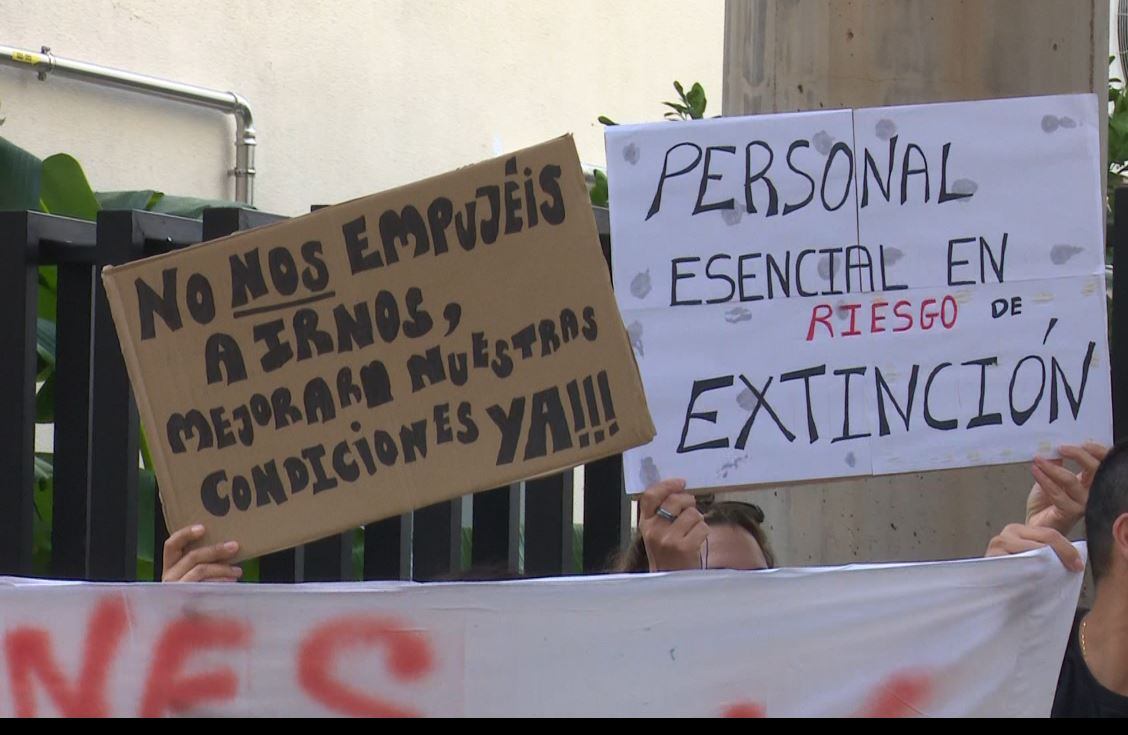 Algunas pancartas que se han visto durante la manifestación.