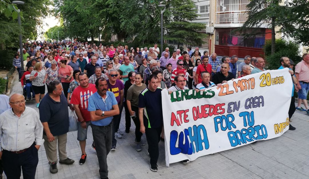 Manifestación celebrada este miércoles en el Polígono del Valle.