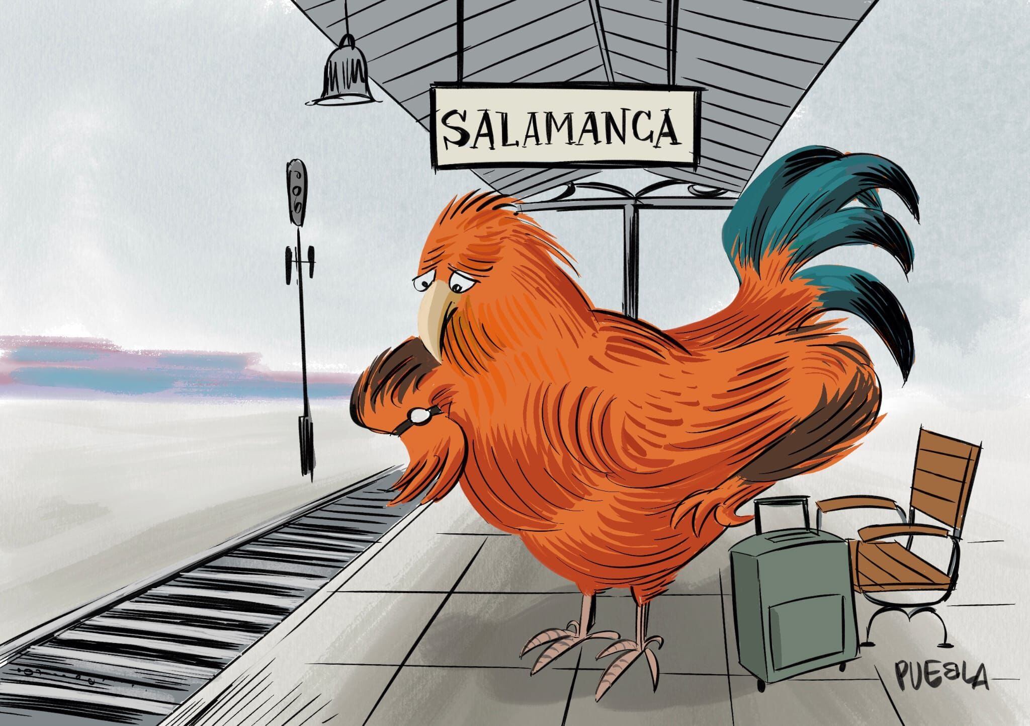 Caricatura Capón de Cascajares de PUEBLA