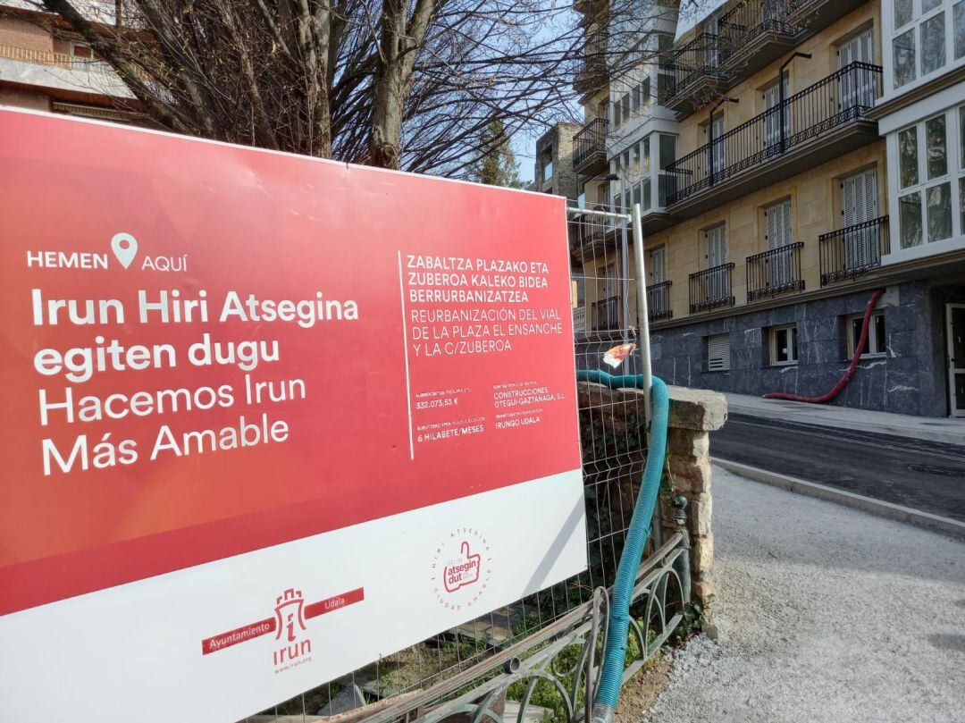 Cartel de la obra que arranca inmediatamente