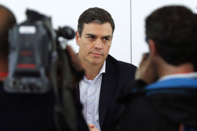 El secretario general del PSOE, Pedro Sánchez, durante la reunión de la Ejecutiva Federal 