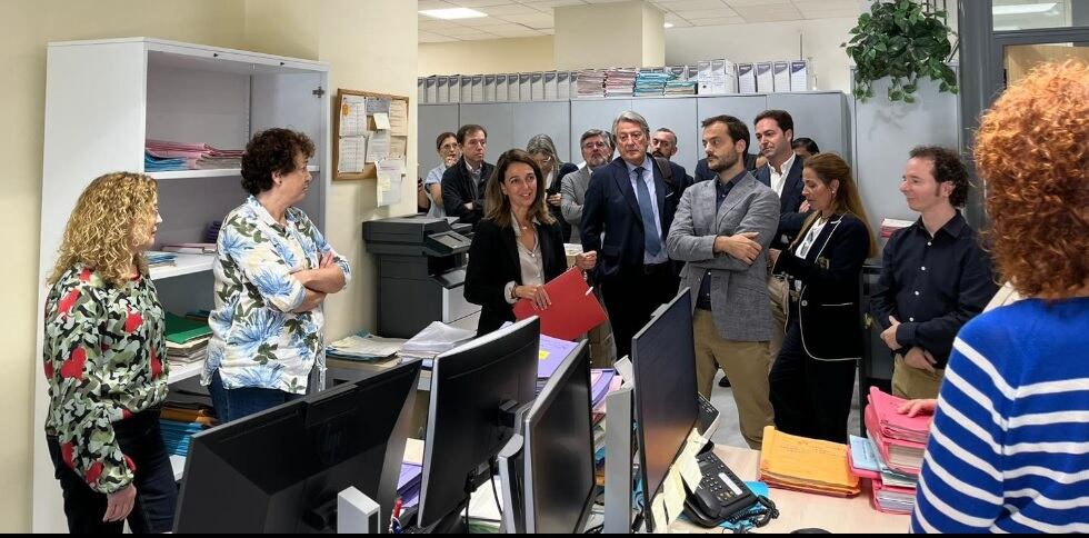La consellera de Justicia y Administración Pública, Nuria Martínez en la sede judicial