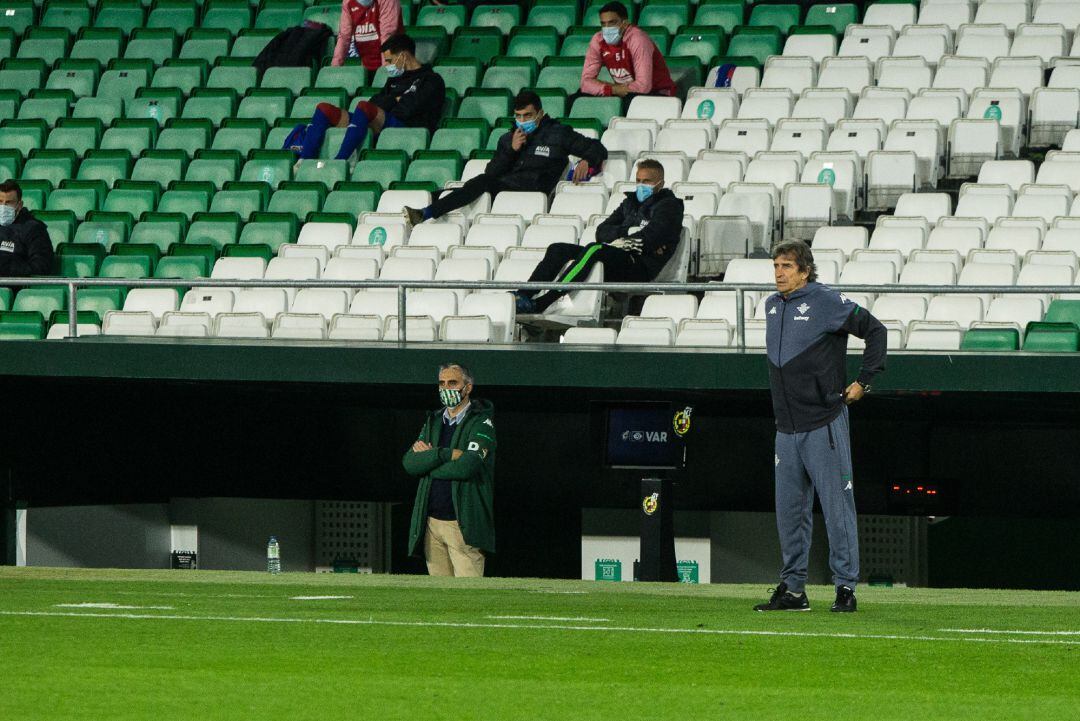 Manuel Pellegrini, durante el partido entre el Betis y el Éibar.