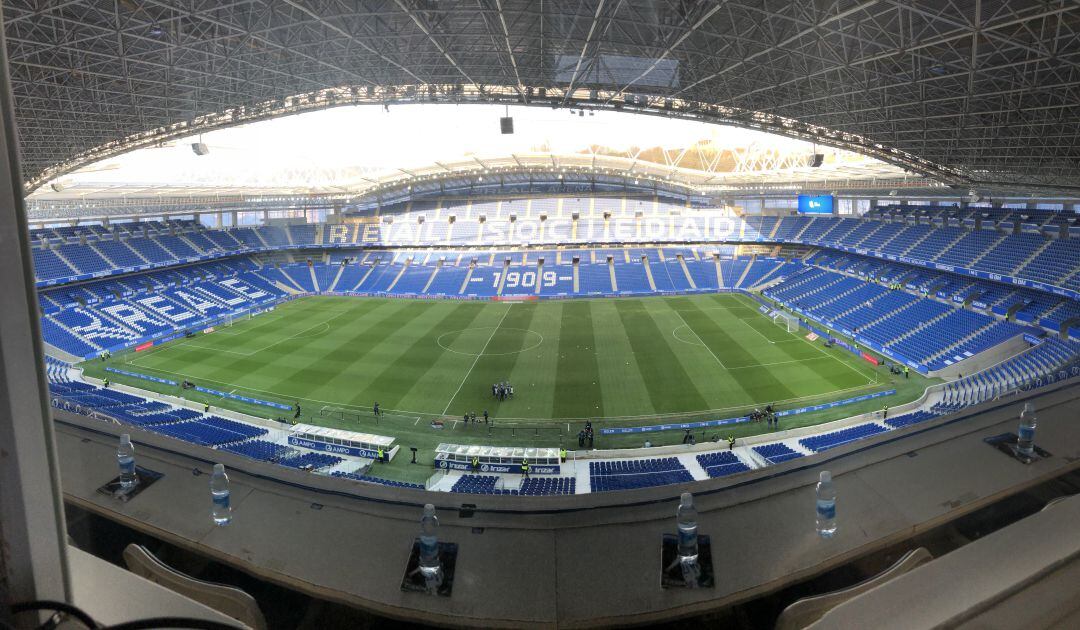 Imagen del Reale Arena vacío antes de un partido esta temporada