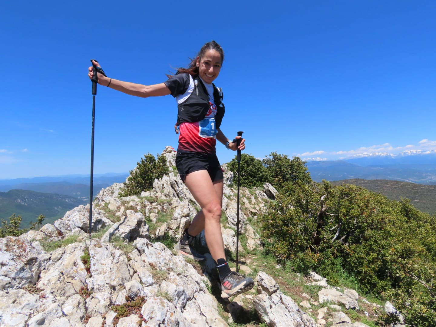 Julia Pérez durante la Perimetrail de Arguis