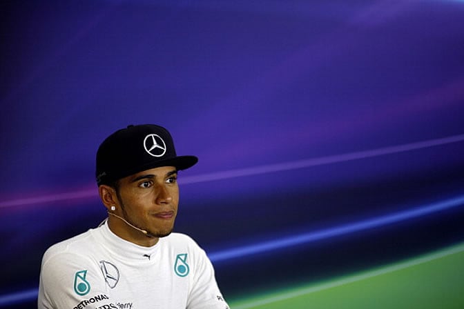 Hamilton, durante una rueda de prensa