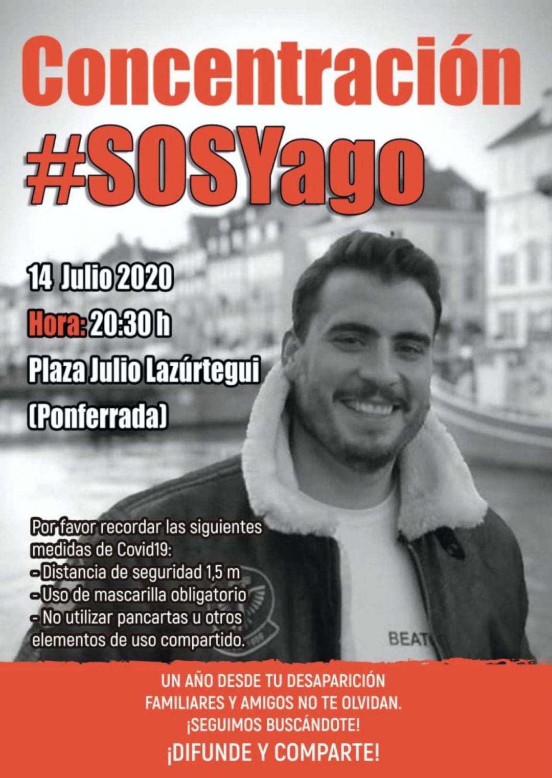 Ponferrada se ha movilizado para pedir la búsqueda de Yago