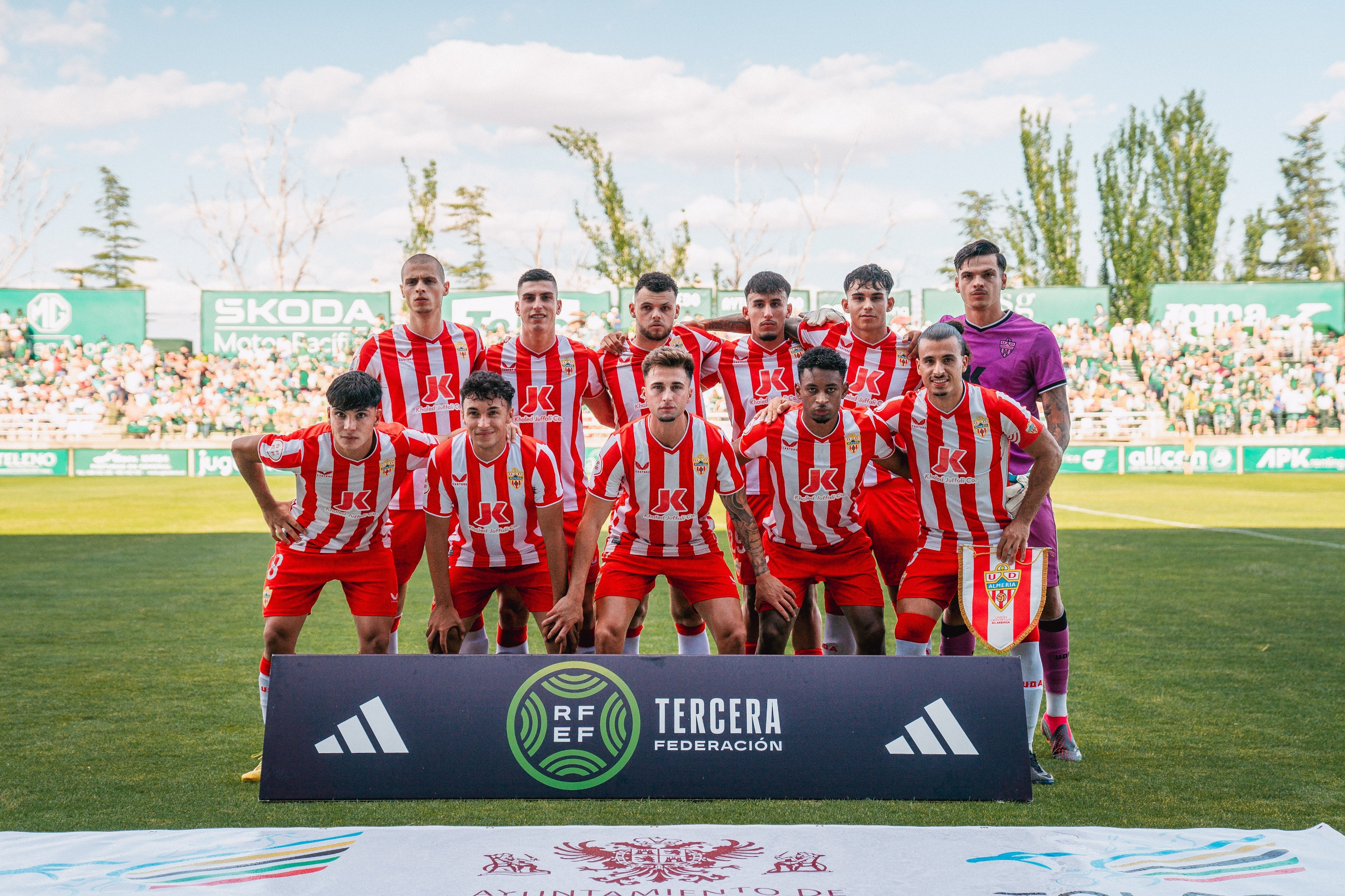 El once del Almería B en Toledo.