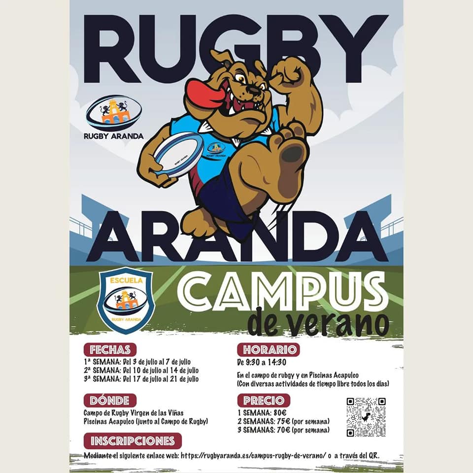 Cartel del Campus del Rugby Aranda