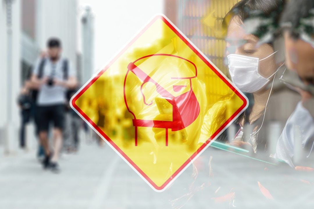 Cartel de mascarilla obligatoria