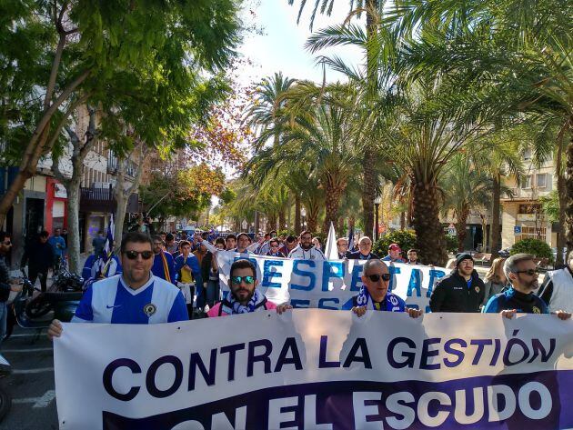 Imagen de la marcha protesta convocada por Unidad Herculana