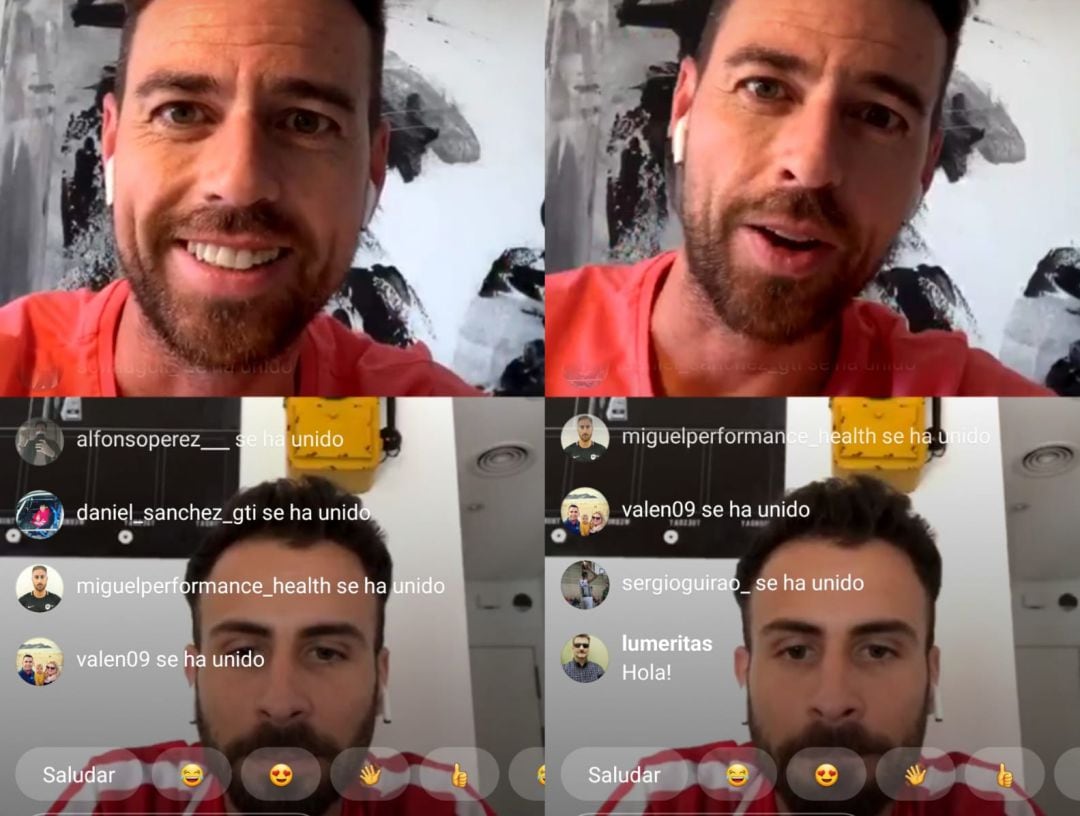 Fran Sánchez y Juanjo Coello en el directo de Instagram