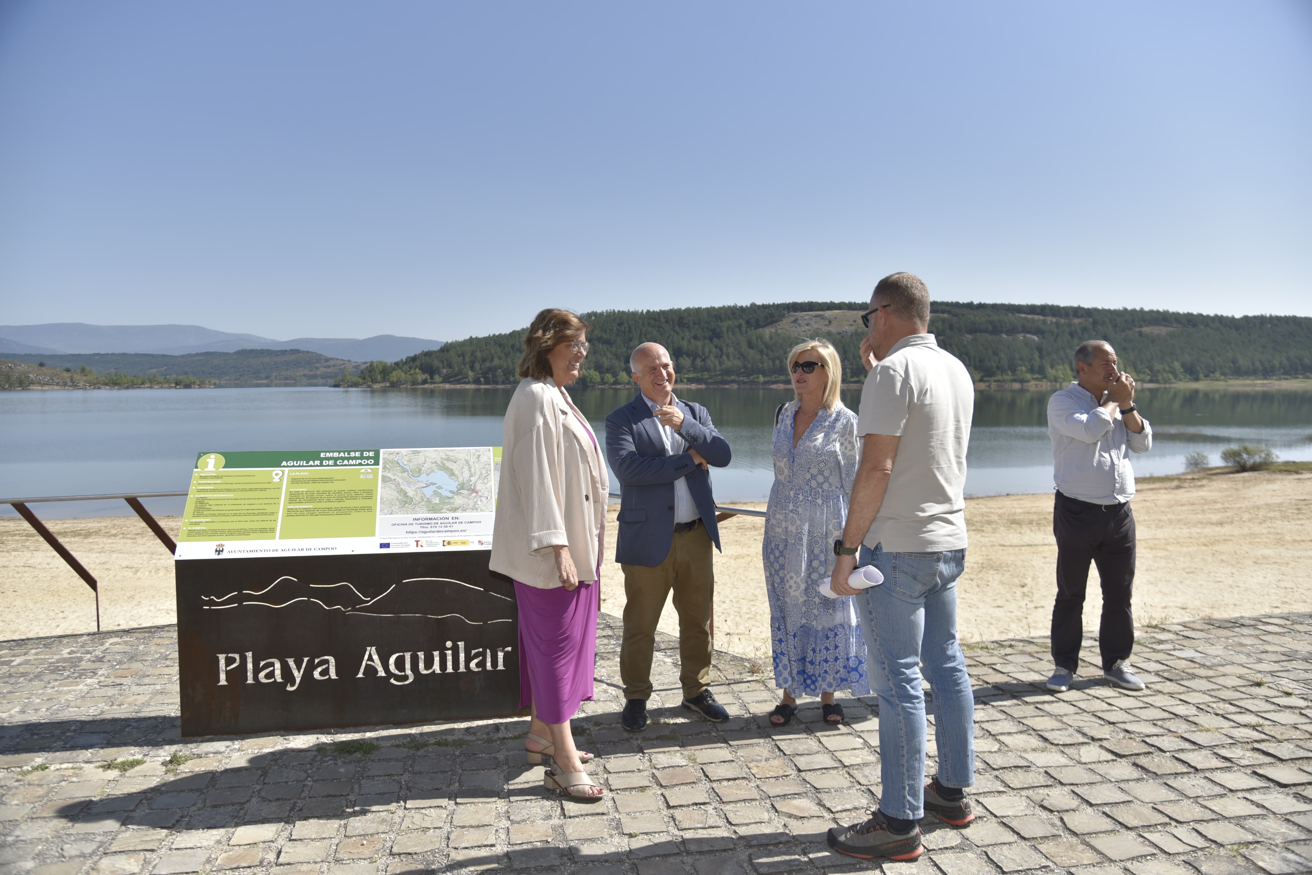 Subsanados los errores de las obras de restauración de la playa del embalse de Aguilar de Campoo