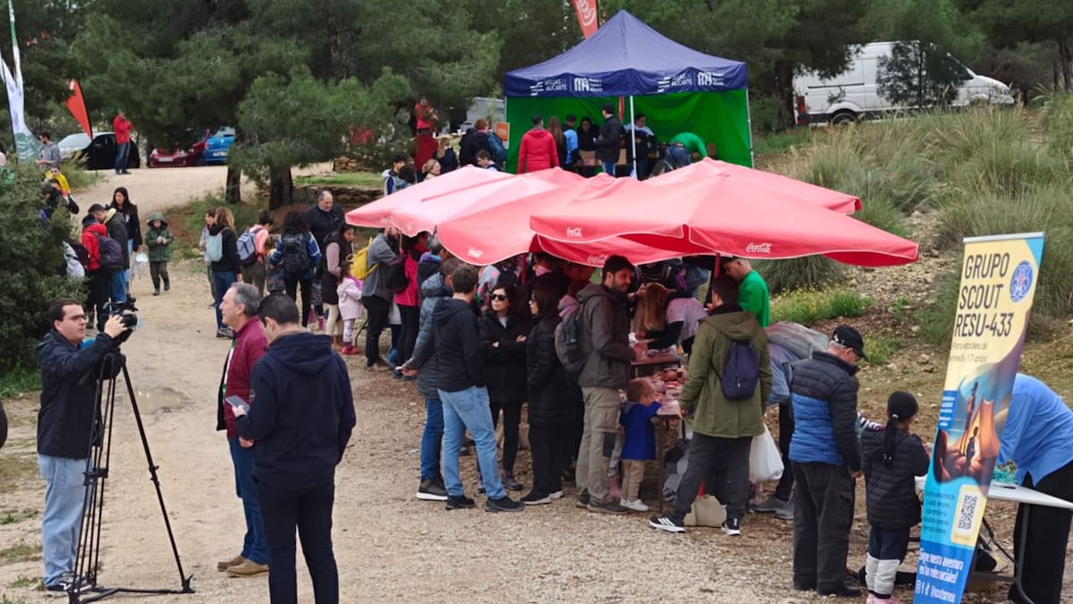 La Reforestación de Primavera del Monte Orgegia de Alicante cuenta con el apoyo de un millar de voluntarios pese a la lluvia