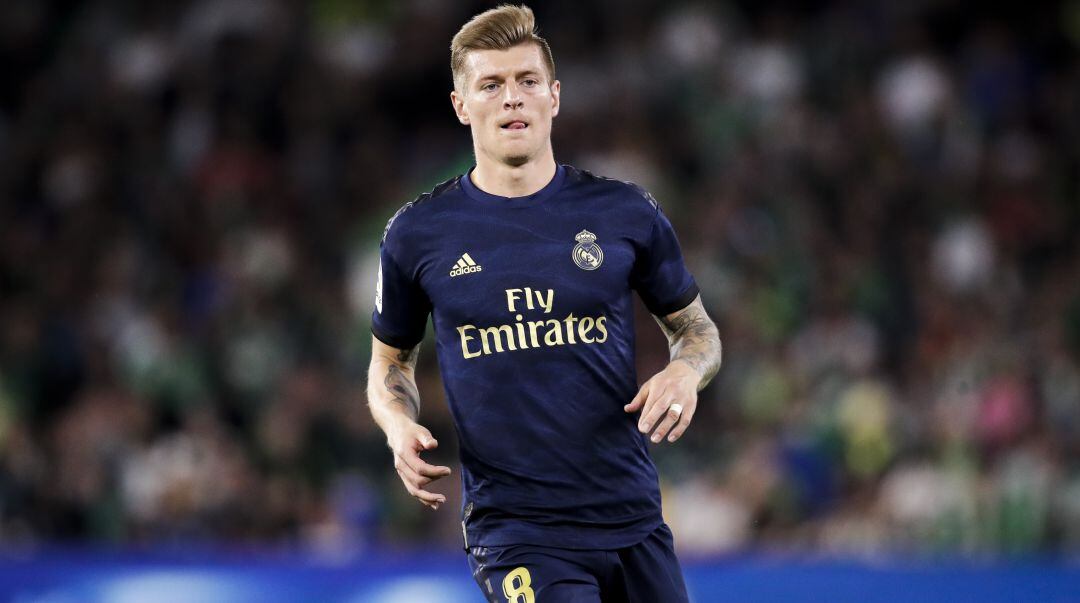 Tony Kroos, en el último partido del Real Madrid en la Liga, disputado en el Benito Villamarín.