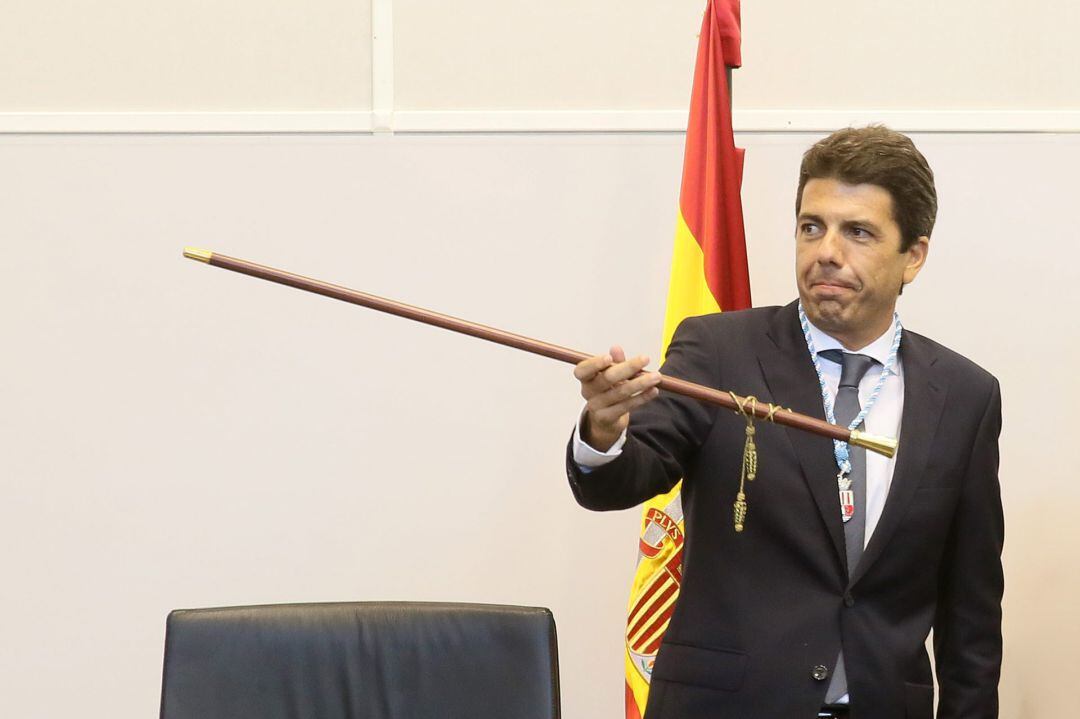 El presidente de la Diputación, el popular Carlos Mazón, el día de su nombramiento como presidente, en julio de 2019.