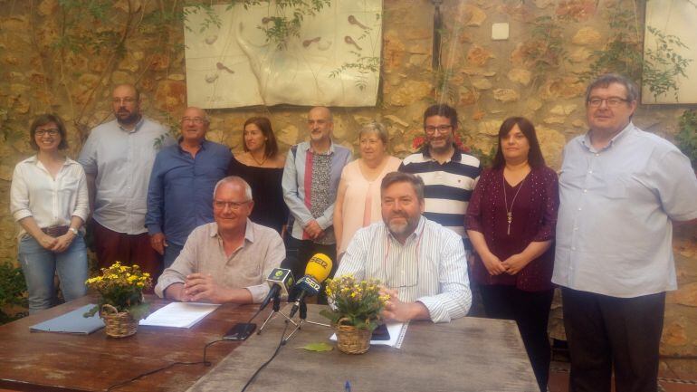 Equipo de gobierno de Dénia al completo, en el balance del tercer año del Pacte del Castell.