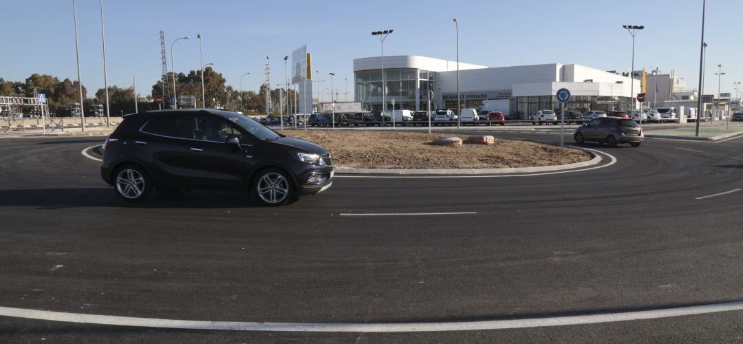 La nueva rotonda en la Ciudad del Automóvil