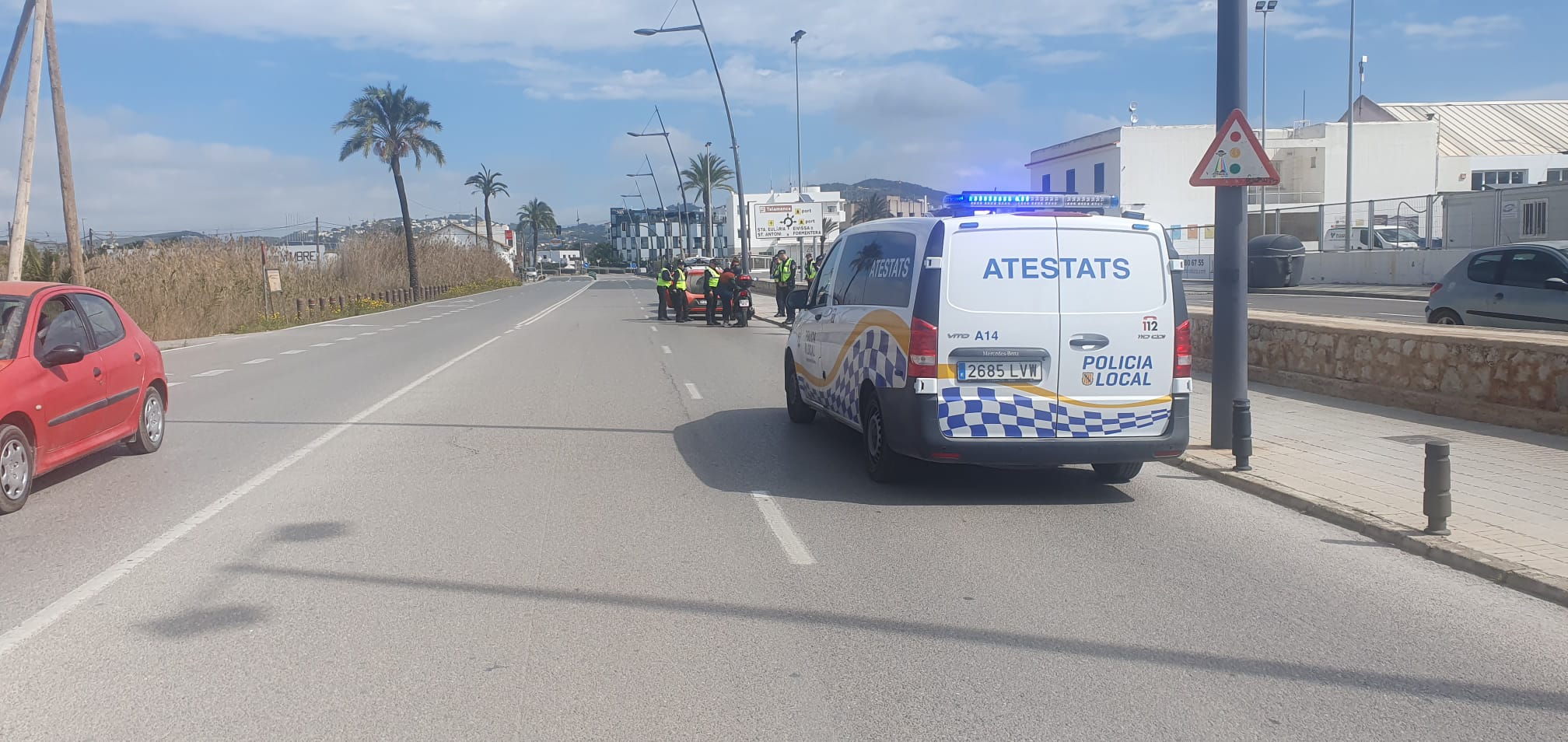 Imagen durante un control policial en Ibiza