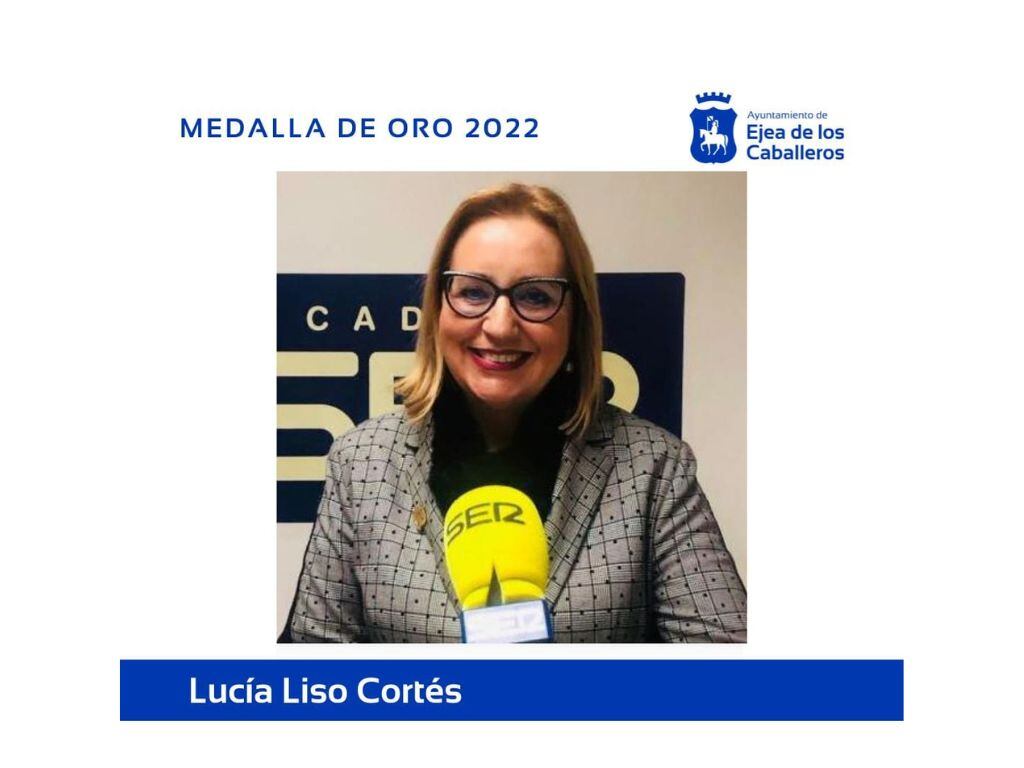 Lucía Liso, directora de SER Cinco Villas, Medalla de Oro de Ejea de los Caballeros
