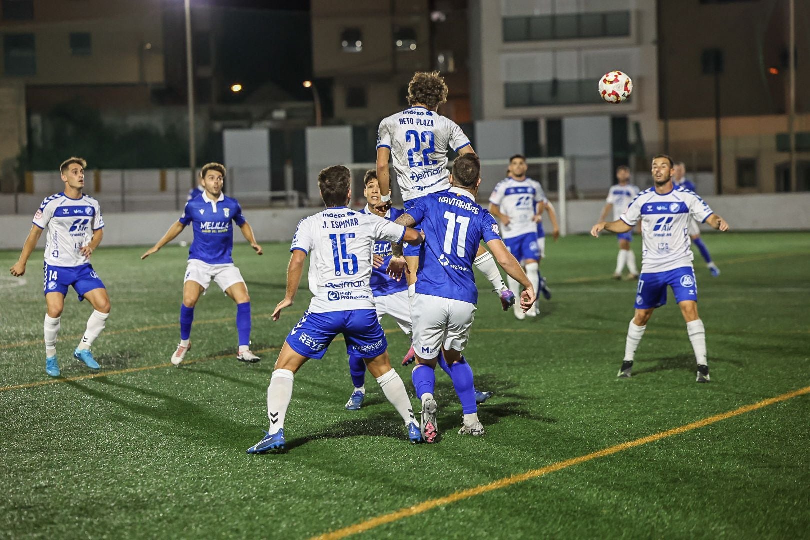 Un momento del partido disputado en Melilla