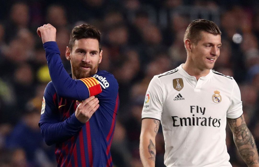 Leo Messi, en su entrada al Clásico tras el gol de Malcom.