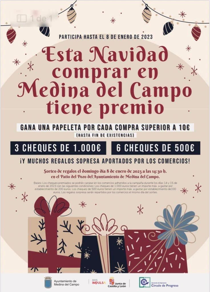 Durante las Navidades el Ayuntamiento promueve las compras en Medina del Campo