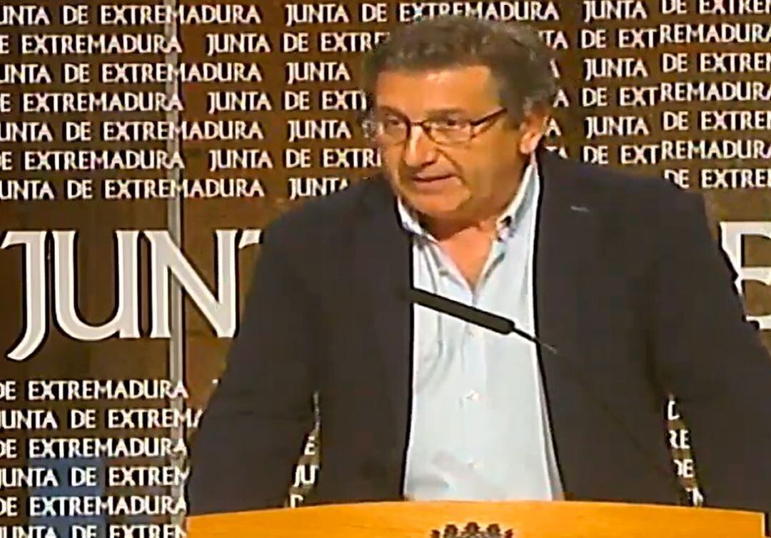 Javier Luna, Secretario General de Empleo de la Junta de Extremadura durante su intervención