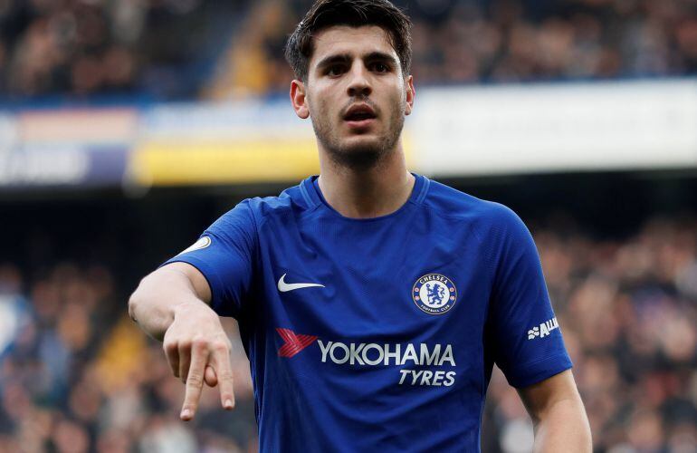 Álvaro Morata celebra un gol ante el Newcastle United