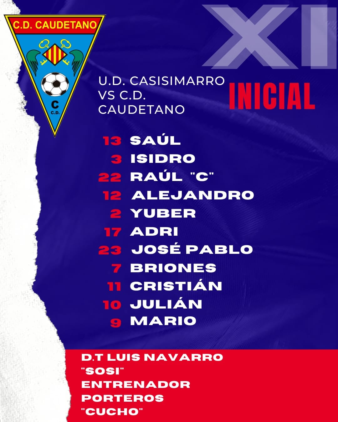 Alineación del Caudetano