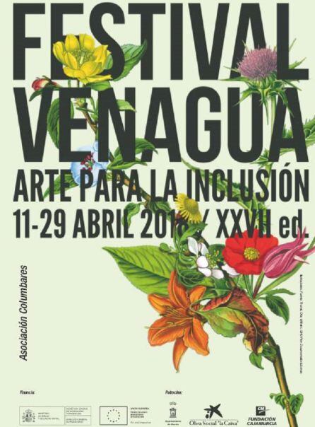 Cartel anunciador del Festival Venagua Arte para la Inclusión