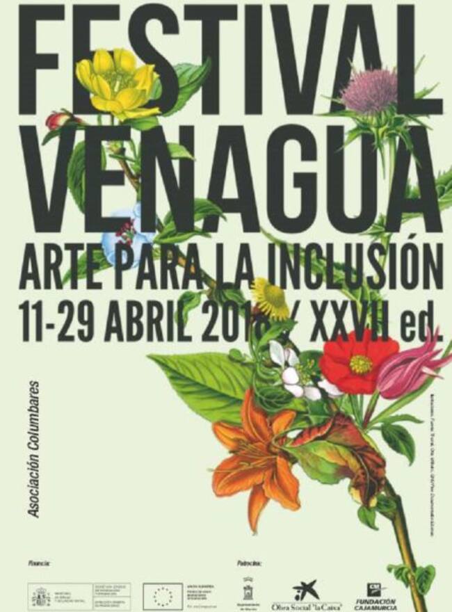 Cartel anunciador del Festival Venagua Arte para la Inclusión