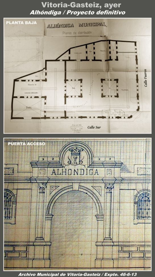 PLANOS DEL PROYECTO DE LA ALHÓNDIGA DE VITORIA 