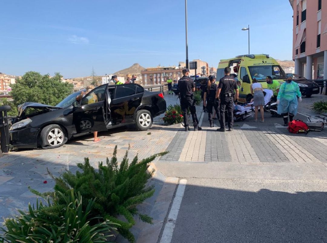 Aparatoso accidente en La Alberca