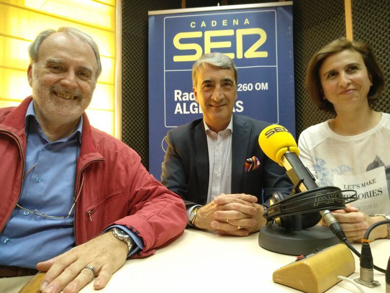 Luis Romero, Javier Martínez y Rosario Pérez en el día de la Libertad de Prensa.