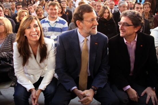 Mariano Rajoy amb Alícia Sánchez Camacho i Enric Millo