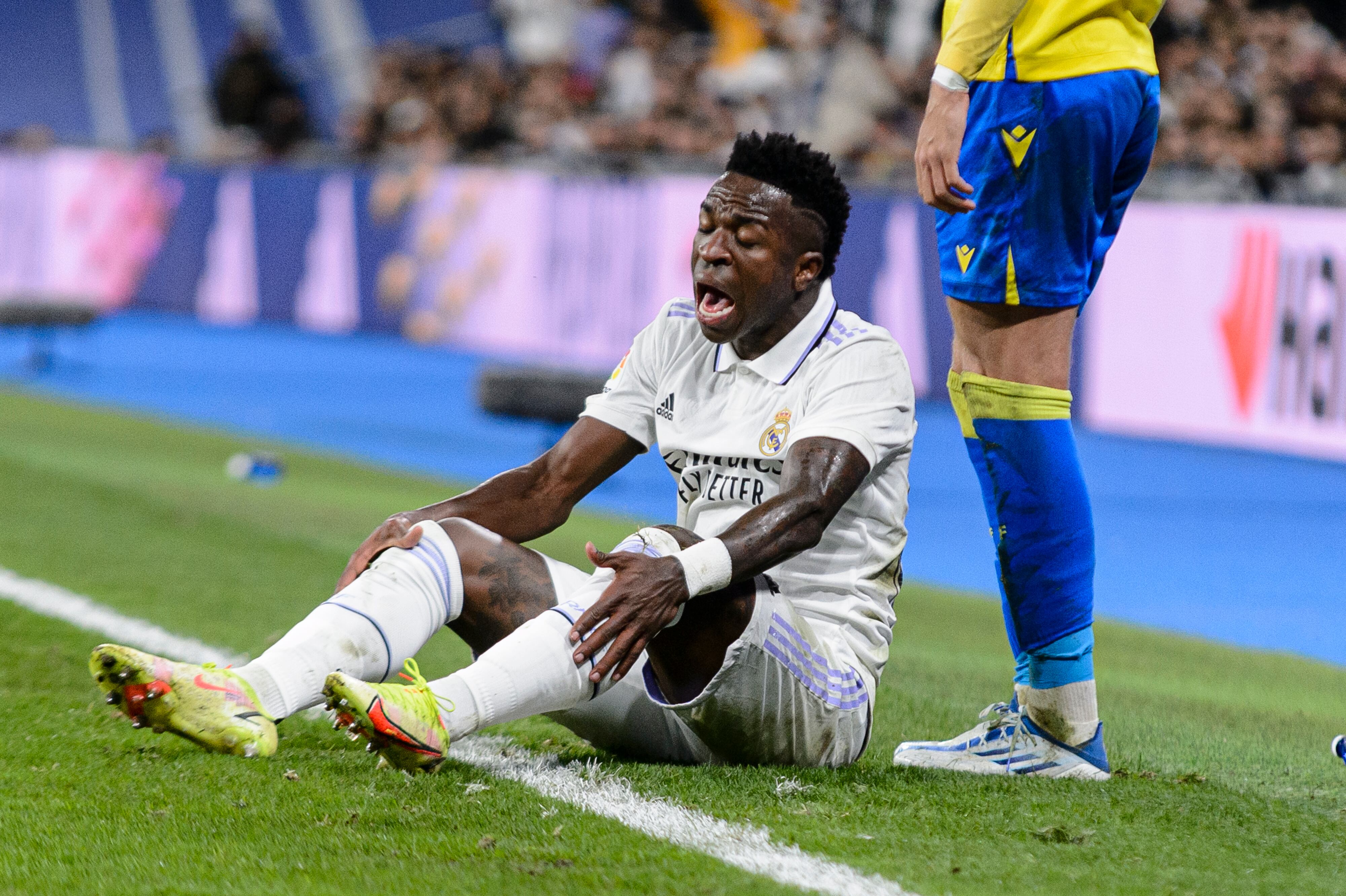 Vinicius en el partido del Real Madrid ante el Cádiz.
