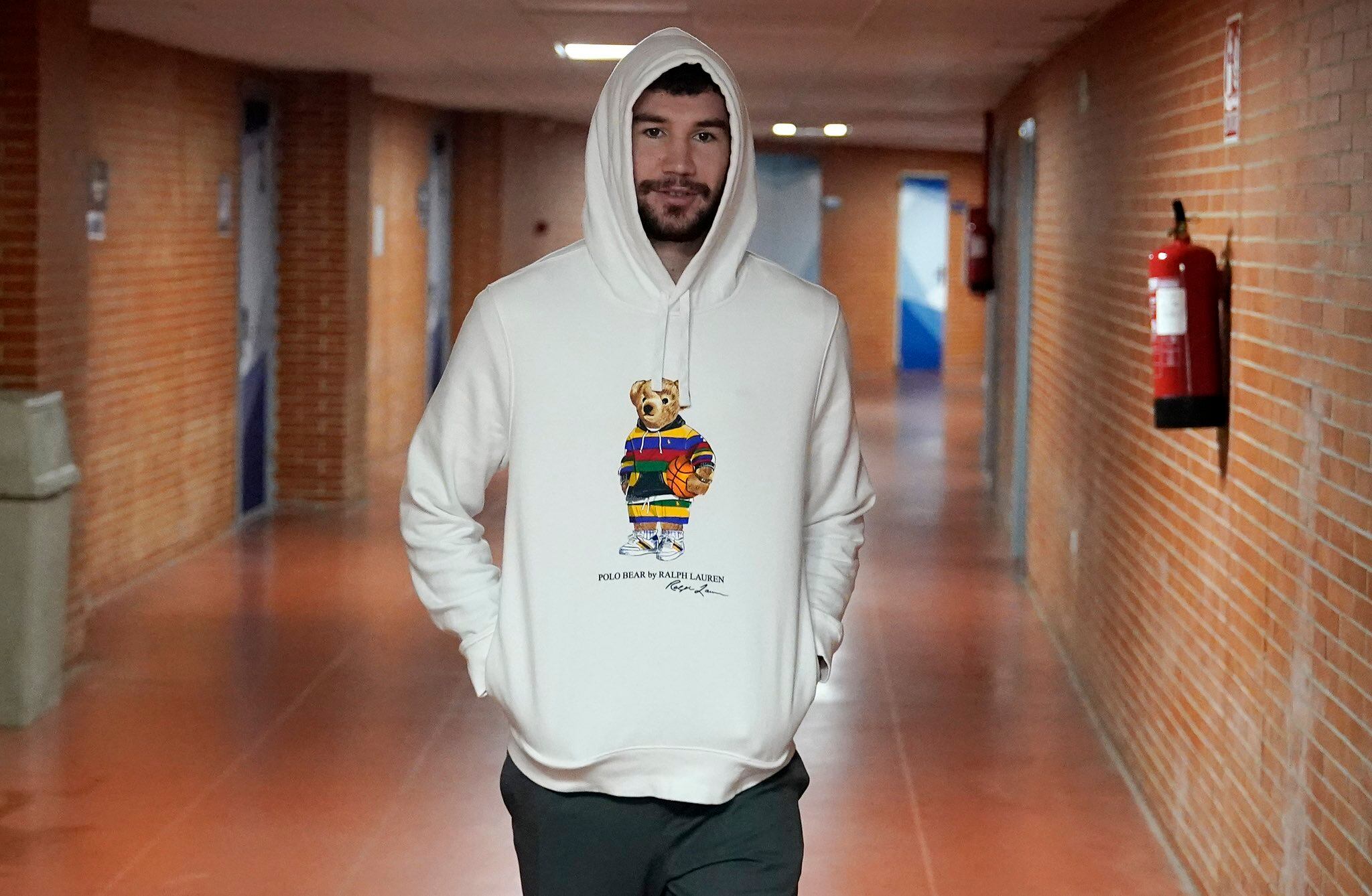 Brizuela, llegando al Martín Carpena en un partido de esta temporada