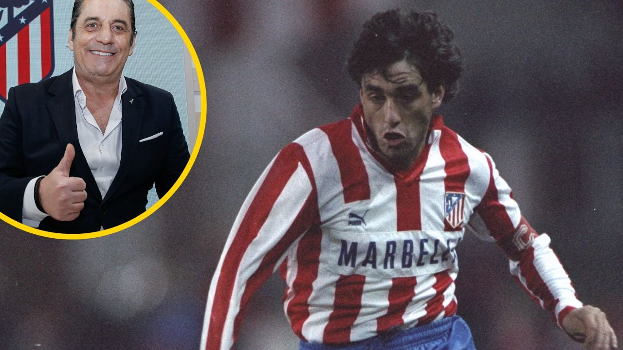 Paulo Futre, leyenda del Atlético de Madrid (Montaje con fotos de Getty Images).