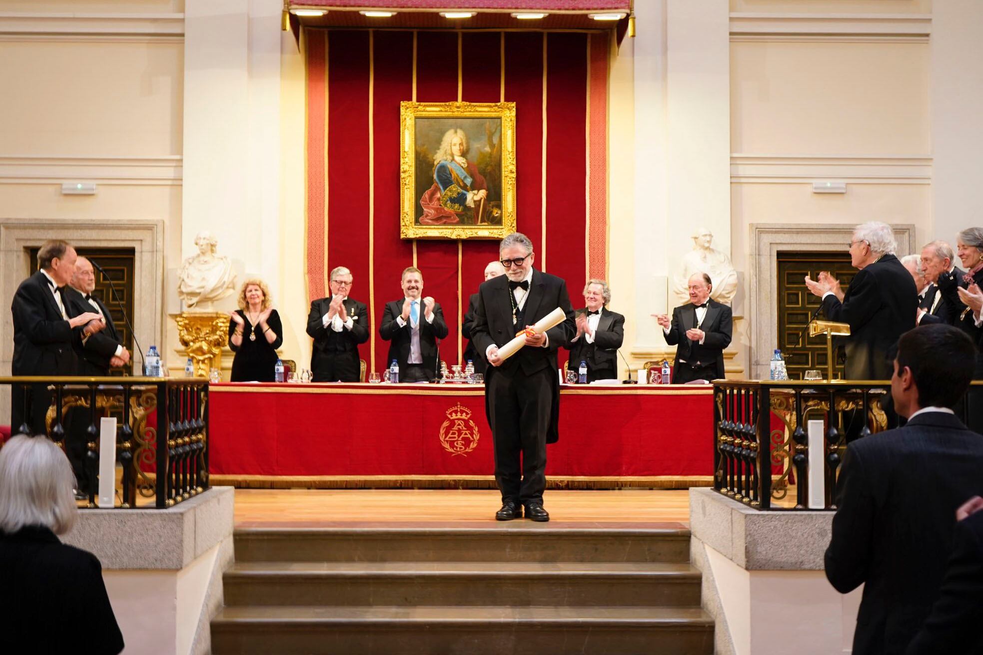 El artista plástico, Jaume Plensa, durante el acto de su ingreso en la Real Academia de Bellas Artes de San Fernando que se ha celebrado hoy domingo en Madrid. EFE / Real Academia de Bellas Artes de San Fernando