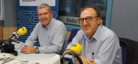 Paco Boya i Carmel Mòdol, en una imatge d'arxiu del debat polític "Políticament Correcte" de Ràdio Lleida.