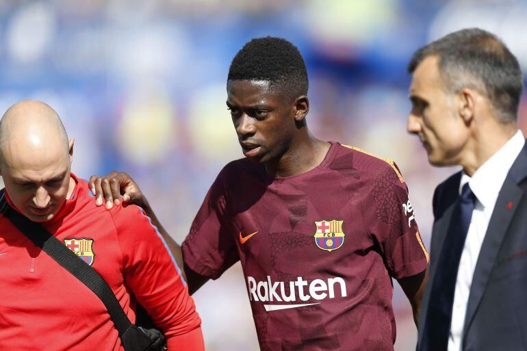 Dembelé el día de su lesión en Getafe 