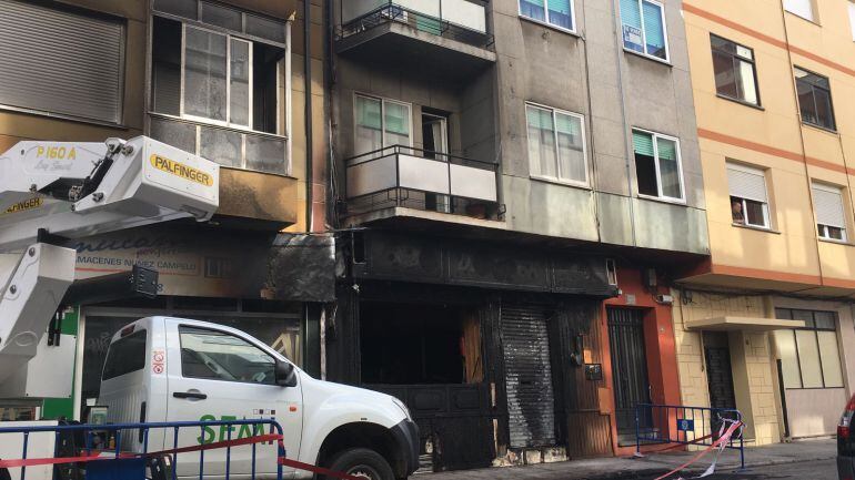 Imagen del lugar del incendio