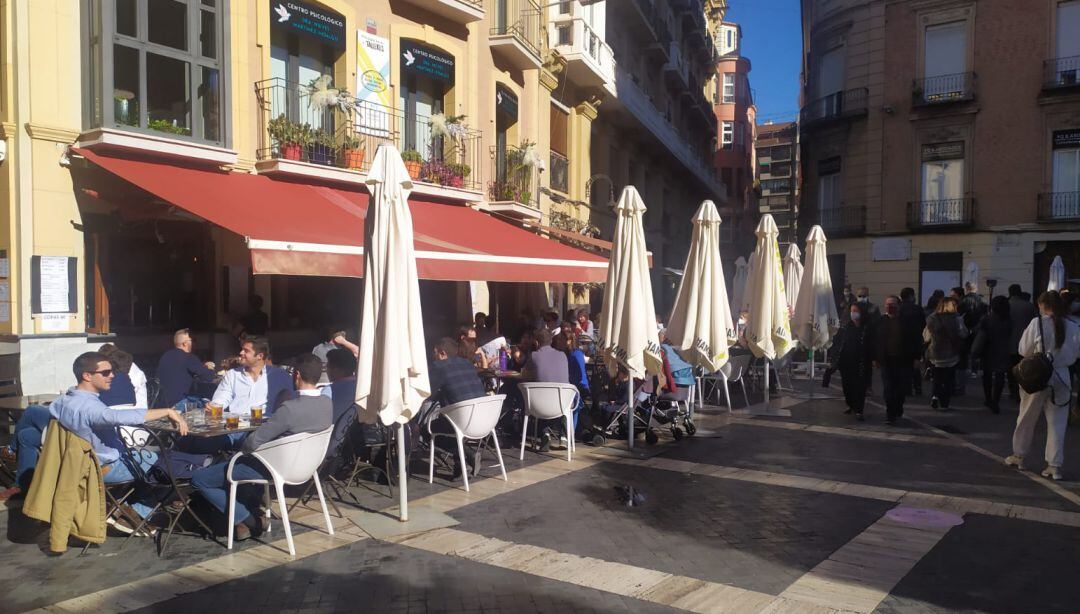 Una terraza en este día de Nochevieja en Murcia