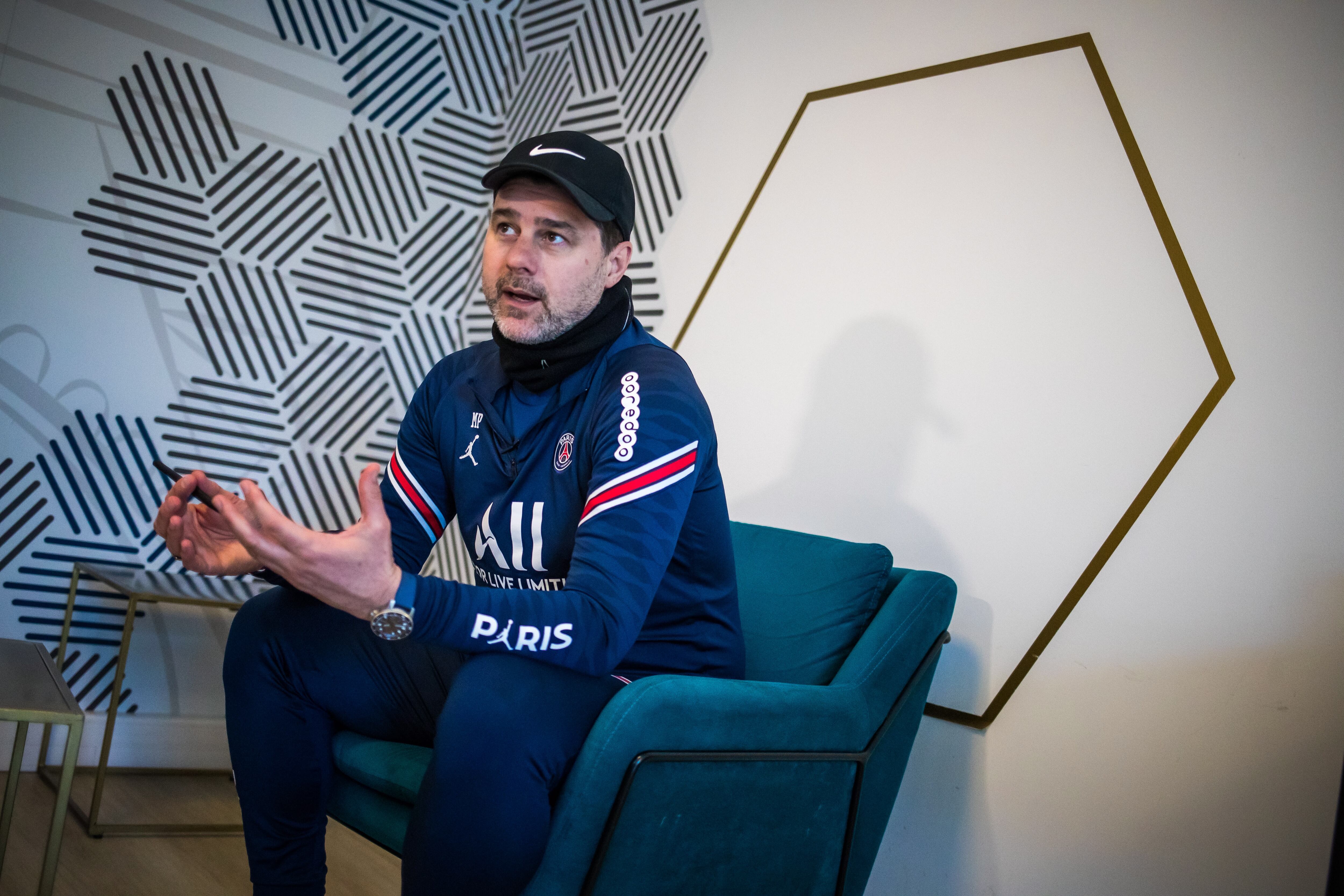 El entrenador Mauricio Pochettino, en la ciudad deportiva del PSG.