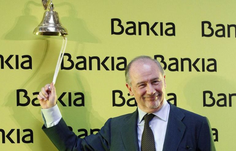 Rodrigo Rato durante la salida a bolsa de Bankia