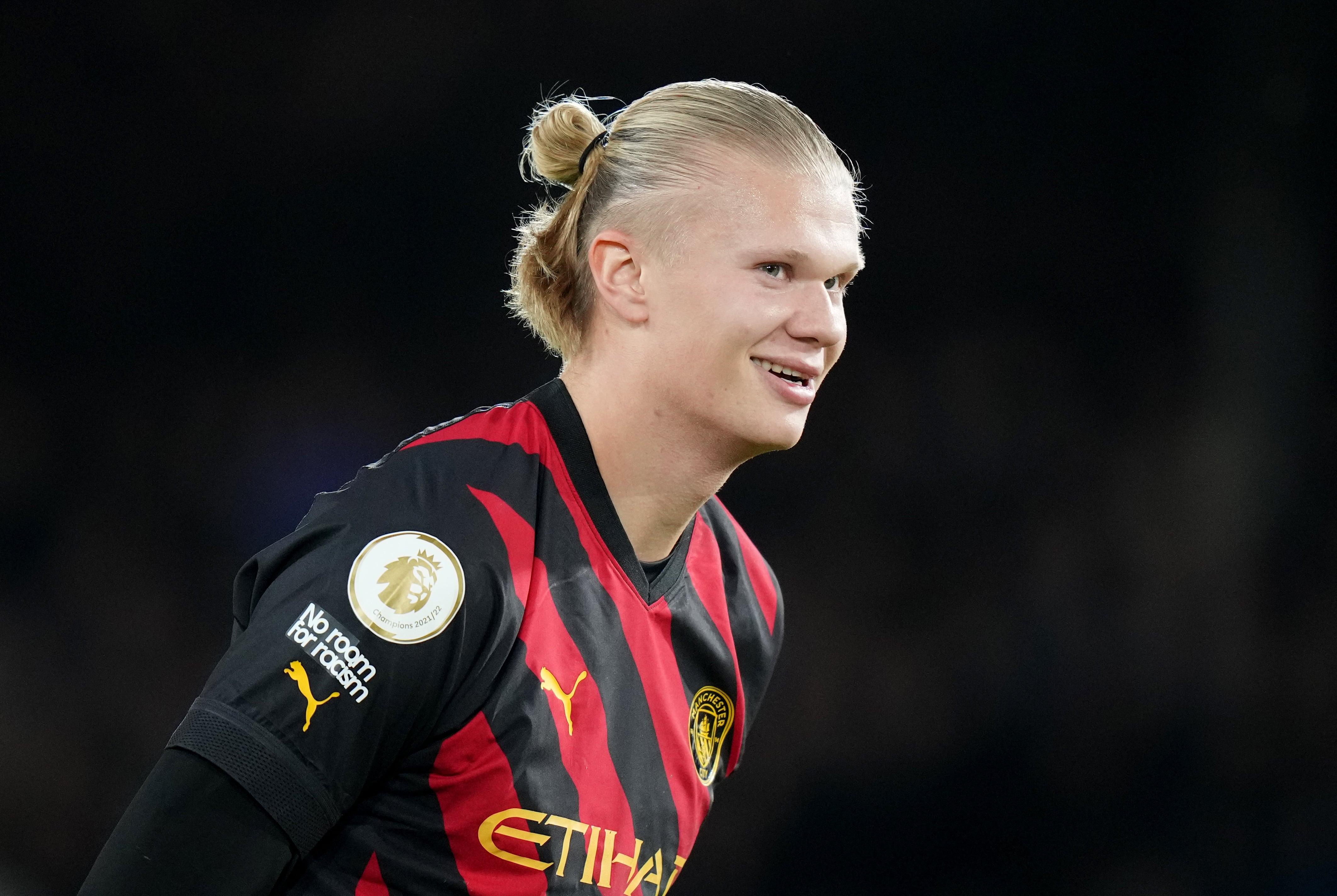 Erling Haaland en el Leeds-Manchester City