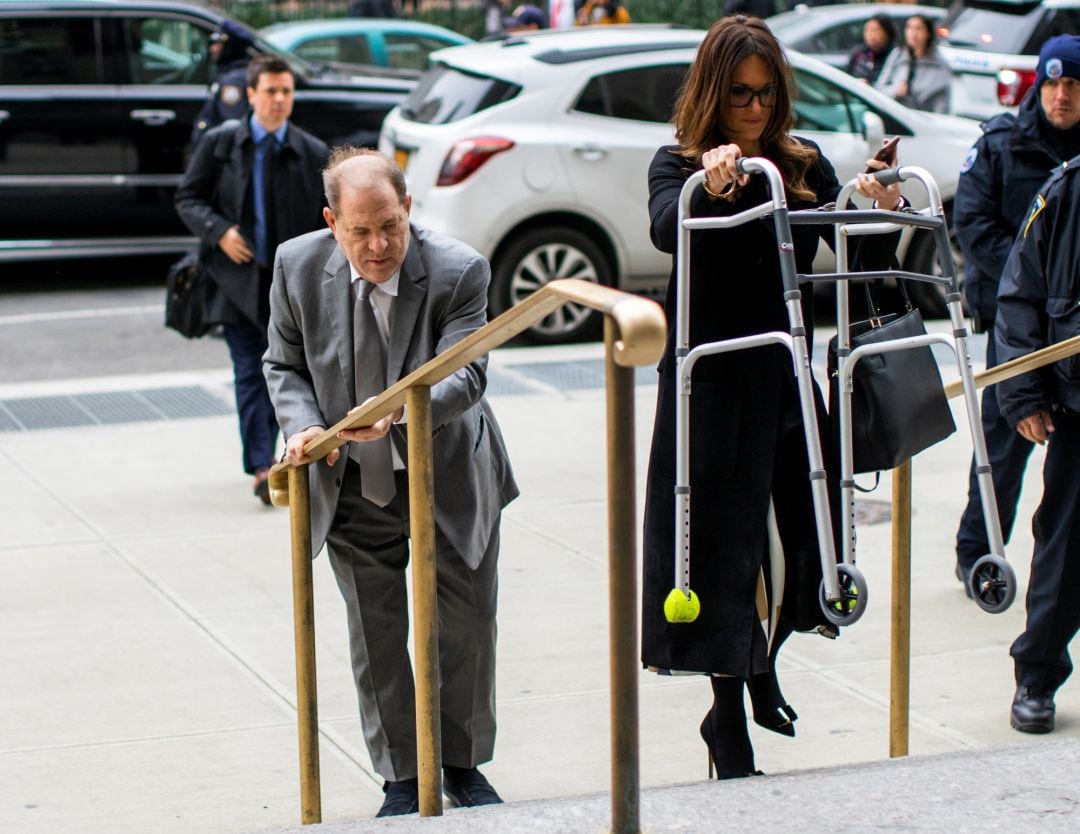 Harvey Weinstein llega a la Corte de Nueva York. 