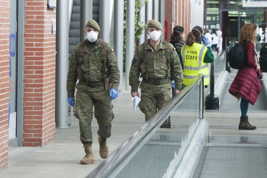 Militares en Ifema (Madrid)