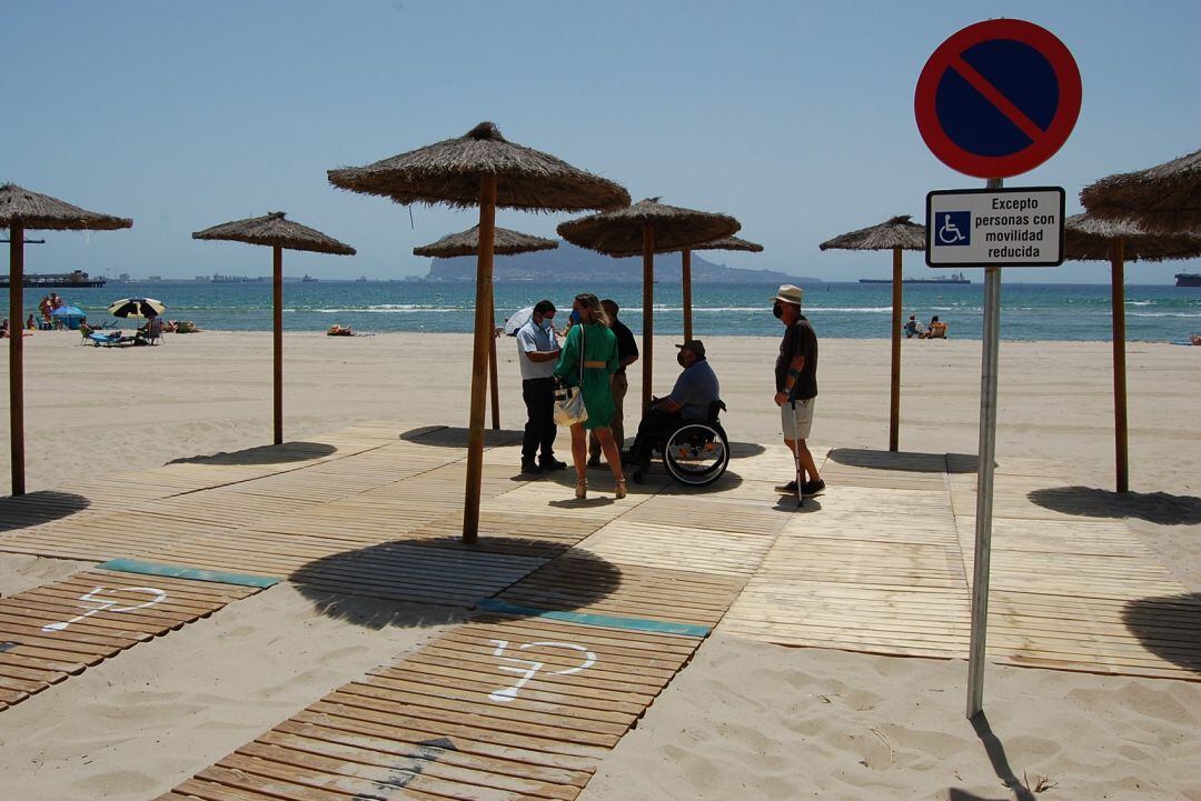 Un momento de la visita.